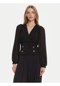 Rinascimento Bluzka CFC0126180003 Czarny Regular Fit. Kolor: czarny. Materiał: syntetyk