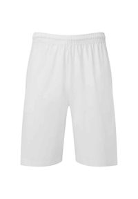 FRUIT OF THE LOOM - Spodenki Jersey Dla Dorosłych Unisex. Kolor: biały. Materiał: jersey