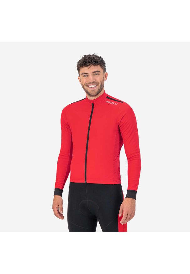 ROGELLI - Koszulka rowerowa męska Rogelli Core z długim rękawem. Kolor: czerwony. Długość rękawa: długi rękaw. Długość: długie. Sport: kolarstwo