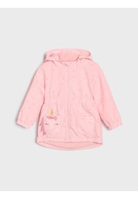 Sinsay - Ciepła kurtka z kapturem - różowy. Typ kołnierza: kaptur. Kolor: różowy #1