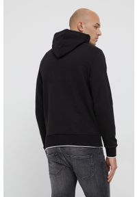 Calvin Klein Bluza bawełniana męska kolor czarny z kapturem z nadrukiem. Typ kołnierza: kaptur. Kolor: czarny. Materiał: bawełna. Wzór: nadruk