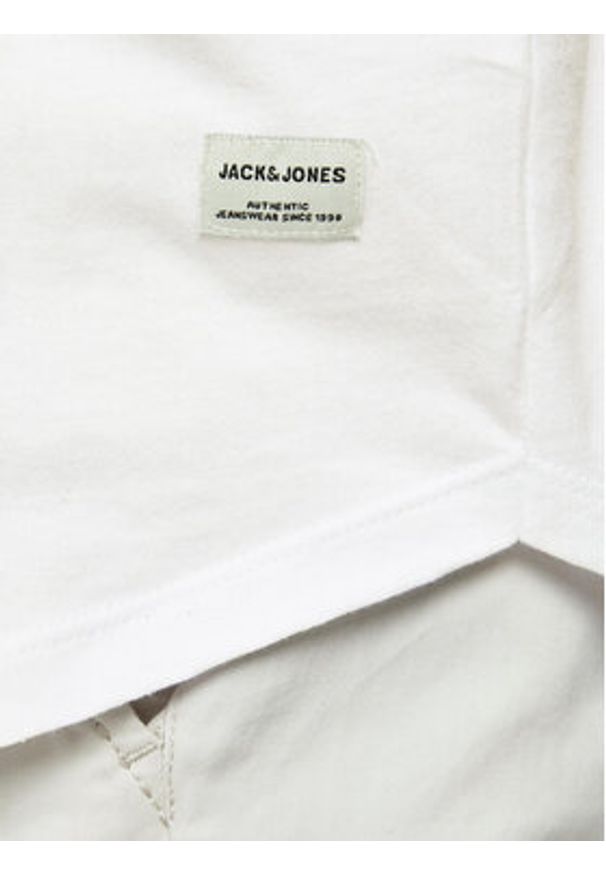 Jack & Jones Komplet t-shirtów Noa 12191765 Biały Regular Fit. Kolor: biały. Materiał: bawełna