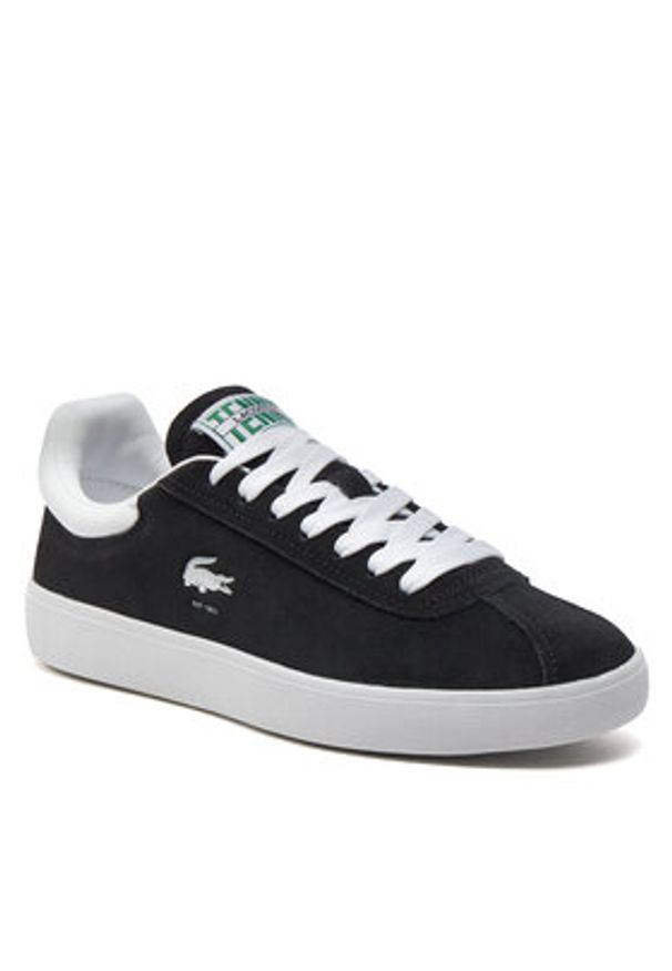 Lacoste Sneakersy Basehot 746SFA0055 Czarny. Kolor: czarny. Materiał: skóra, zamsz