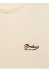 Big-Star - Koszulka męska z nadrukiem na piersi kremowa Serer 103. Kolor: biały. Materiał: bawełna. Wzór: nadruk #2
