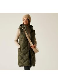 Regatta - Kamizelka damska ocieplana długa Rurietta. Kolor: zielony. Materiał: puch. Długość rękawa: bez rękawów. Długość: długie. Styl: elegancki #1