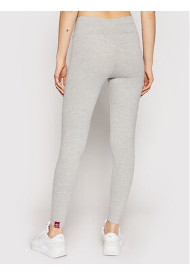 Alpha Industries Legginsy Basic 116053 Szary Slim Fit. Kolor: szary. Materiał: bawełna