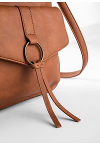 bonprix - Torebka na ramię. Kolor: brązowy. Materiał: skórzane. Styl: elegancki. Rodzaj torebki: na ramię