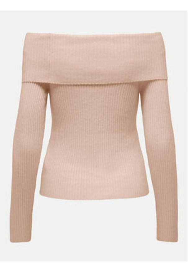 only - ONLY Sweter Katia 15311830 Beżowy Regular Fit. Kolor: beżowy. Materiał: syntetyk, wiskoza