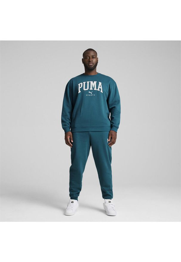 Puma - Męska bluza PUMA SQUAD PUMA Cold Green. Kolor: zielony. Materiał: guma, zamsz. Wzór: aplikacja. Sport: fitness