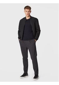 BOSS - Boss Sweter Leno-P 50468239 Granatowy Slim Fit. Kolor: niebieski. Materiał: wełna