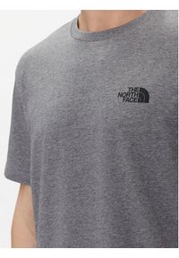 The North Face T-Shirt Simple Dome NF0A87NG Szary Regular Fit. Kolor: szary. Materiał: syntetyk