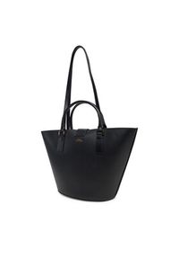 TOMMY HILFIGER - Tommy Hilfiger Torebka Heritage Leather Tote AW0AW17209 Czarny. Kolor: czarny. Materiał: skórzane