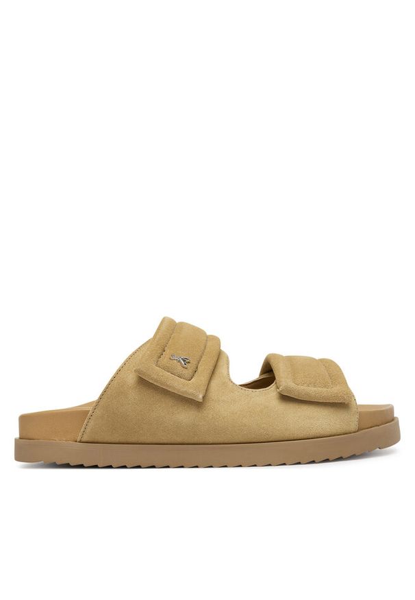 Klapki Patrizia Pepe. Kolor: beżowy