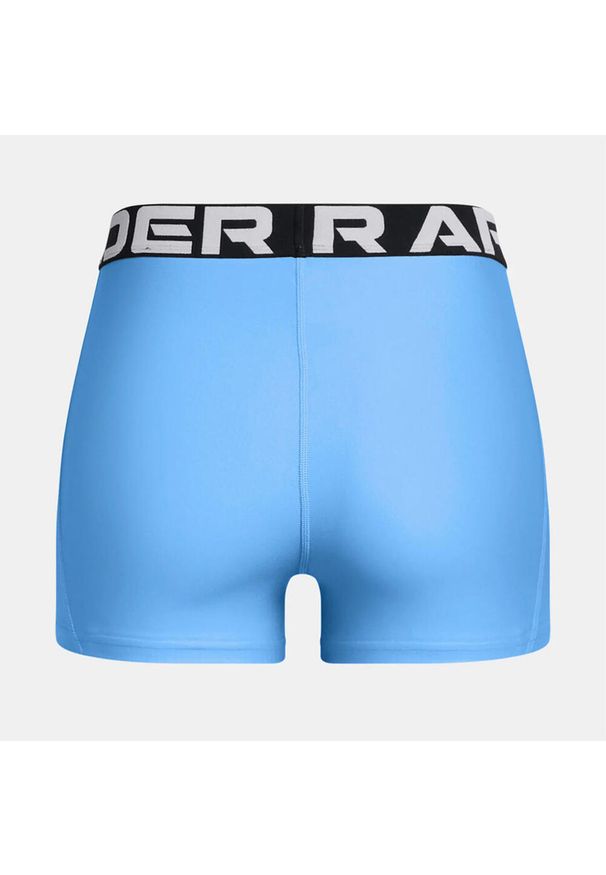 Under Armour - Krótkie legginsy treningowe damskie UNDER ARMOUR szybkoschnące kolarki. Kolor: niebieski. Długość: krótkie