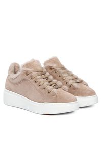 Max Mara Sneakersy Tmaxi1 2524766172650 Beżowy. Kolor: beżowy. Materiał: skóra, zamsz