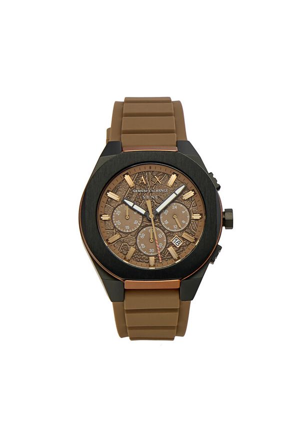 Zegarek Armani Exchange. Kolor: brązowy
