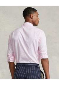 Ralph Lauren - RALPH LAUREN - Różowa koszula w prążki Slim Fit. Typ kołnierza: polo. Kolor: wielokolorowy, fioletowy, różowy. Materiał: tkanina, bawełna. Długość rękawa: długi rękaw. Długość: długie. Wzór: prążki #3