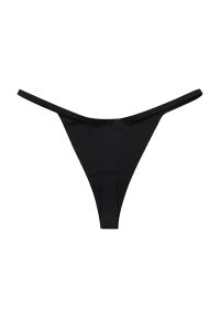 Intica - Figi damskie na cienkiej gumce niewidoczne pod odzieżą Valya. Kolor: czarny. Materiał: tkanina #1