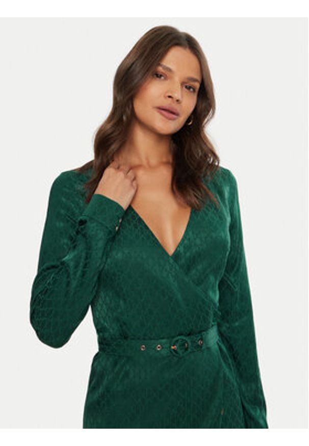 Guess Sukienka koktajlowa 4BGK16 7169A Zielony Regular Fit. Kolor: zielony. Materiał: wiskoza. Styl: wizytowy