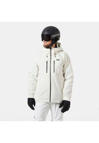 Kurtka narciarska Helly Hansen Juniper 3.0. Kolor: biały, beżowy, wielokolorowy. Sezon: zima. Sport: narciarstwo #1