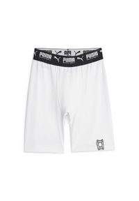 Puma - Męskie spodenki do koszykówki Hoops Team PUMA. Kolor: beżowy, wielokolorowy, biały. Sport: koszykówka #1