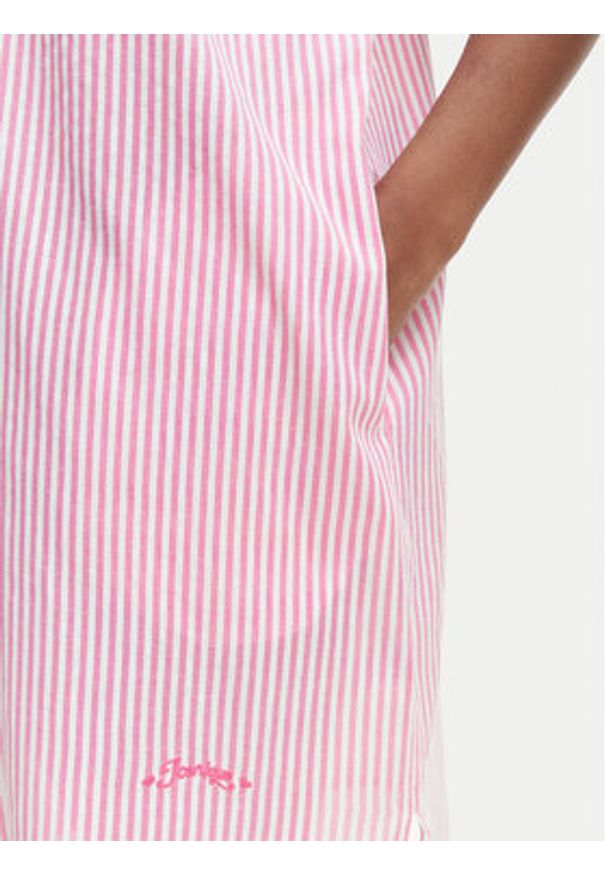 Iconique Sukienka letnia Giorgia IC26-103 Różowy jasny Relaxed Fit. Kolor: różowy. Materiał: bawełna. Sezon: lato