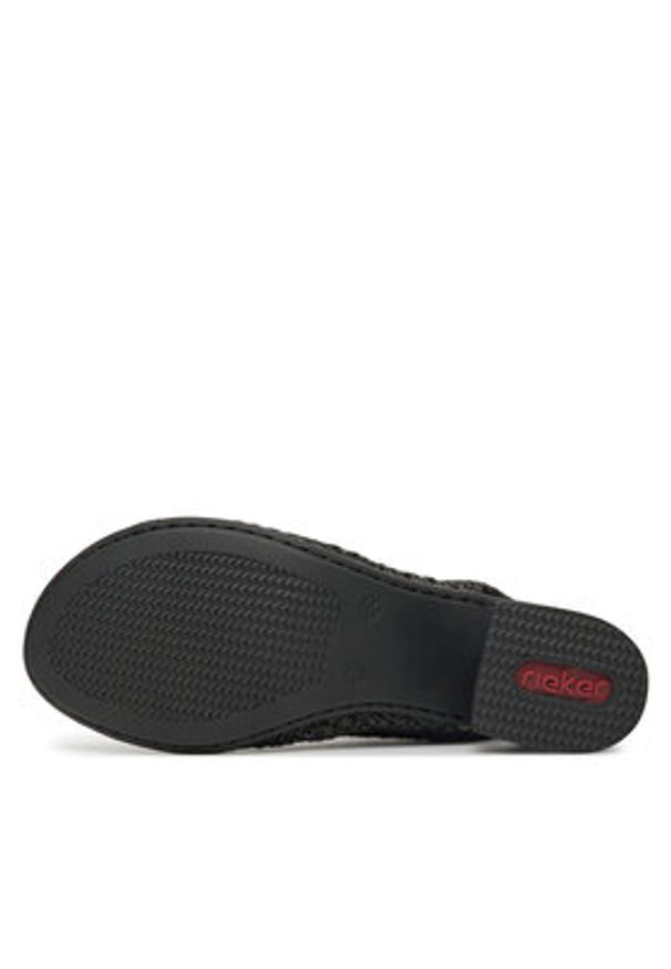 Rieker Sandały 64670-00 Czarny. Kolor: czarny. Materiał: materiał