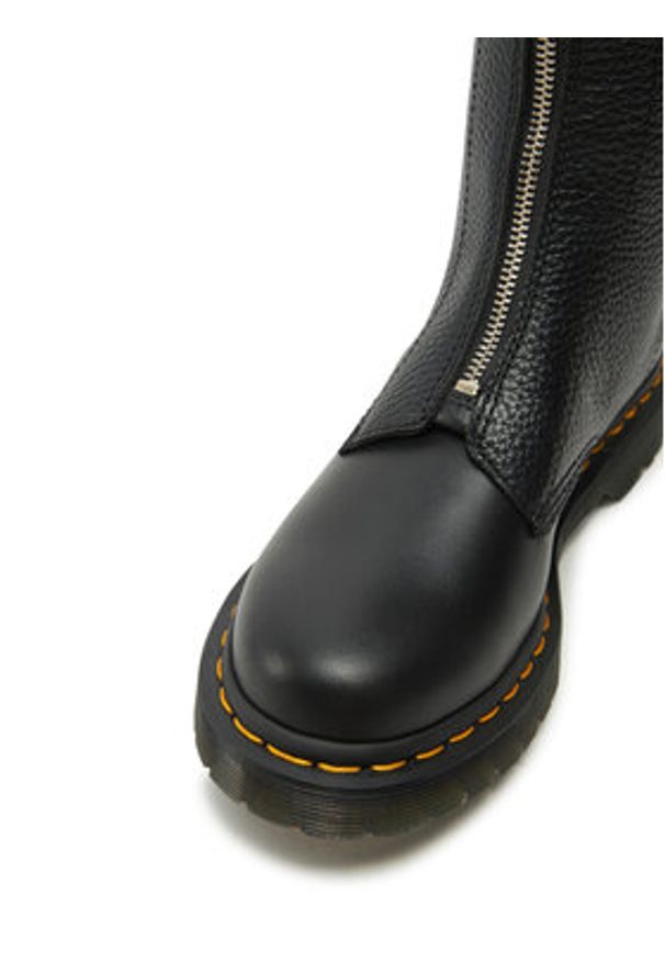 Dr. Martens Glany 1B99 Front Zip 32053001 Czarny. Kolor: czarny. Materiał: skóra