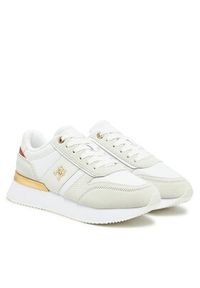 TOMMY HILFIGER - Tommy Hilfiger Sneakersy Th Fashion Runner FW0FW08475 Biały. Kolor: biały. Materiał: skóra #3