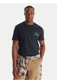 Quiksilver T-Shirt Light Waves SS EQYZT08175 Granatowy Comfort Fit. Kolor: niebieski. Materiał: bawełna