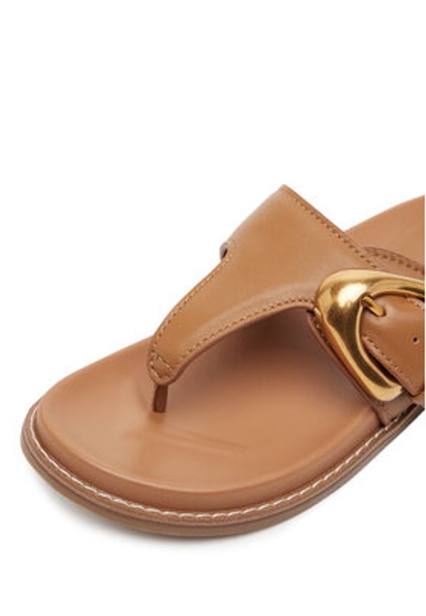 Gino Rossi Japonki CLAUDIE-R25SS03088 Brązowy. Kolor: brązowy. Materiał: skóra