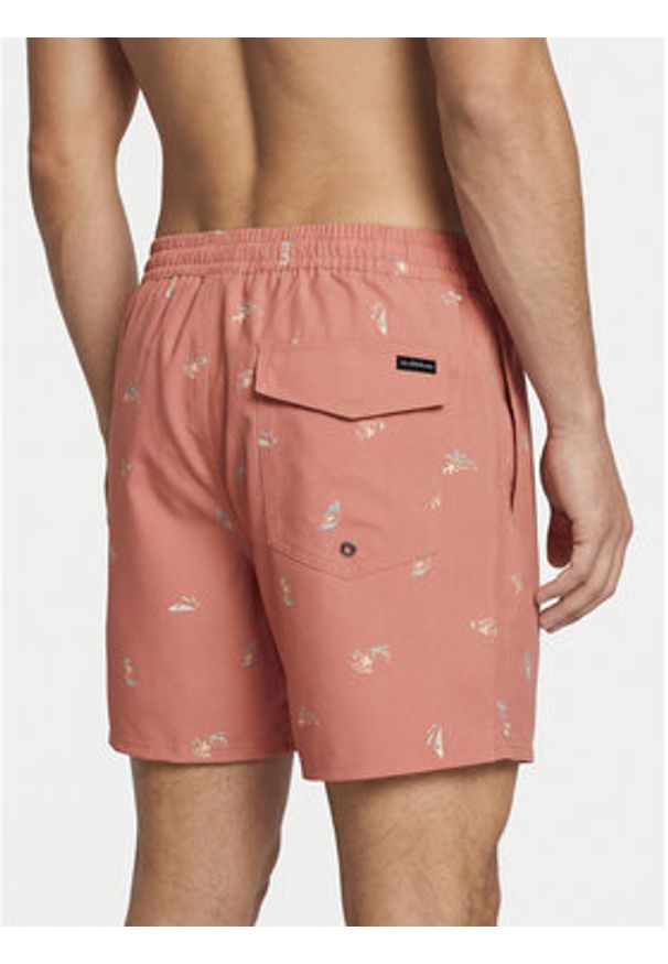 Quiksilver Szorty kąpielowe Stretch Printed Volley 16 EQYJV04217 Różowy Regular Fit. Kolor: różowy. Materiał: syntetyk