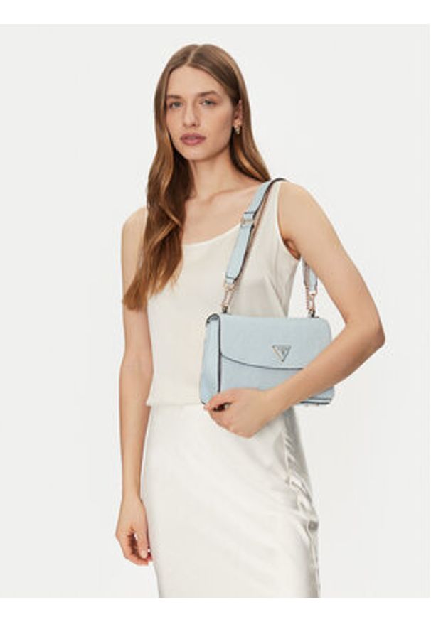 Guess Torebka HWPG93 49210 Błękitny. Kolor: niebieski. Materiał: skórzane
