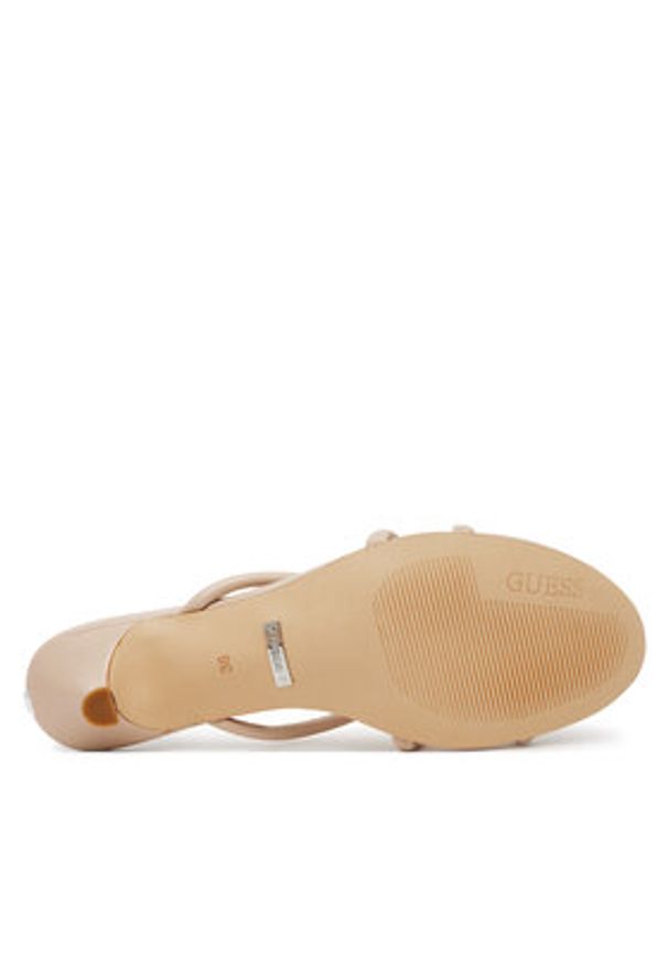 Guess Klapki FLJGARLEA03 Beżowy. Kolor: beżowy. Materiał: skóra