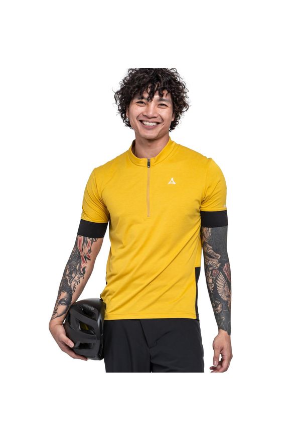 SCHÖFFEL - Koszulka rowerowa męska Schöffel Circ Pinega. Kolor: żółty. Sport: kolarstwo