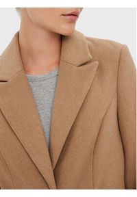 Vero Moda Płaszcz wełniany Blaza 10267495 Brązowy Regular Fit. Kolor: brązowy. Materiał: wełna, syntetyk #3