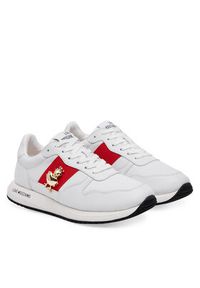 Love Moschino - LOVE MOSCHINO Sneakersy JA15373G1MIAL10A Biały. Kolor: biały. Materiał: skóra