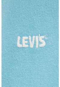 Levi's® - Levi's spodnie dresowe bawełniane Gold Tab™ kolor niebieski z aplikacją. Kolor: niebieski. Materiał: bawełna, dresówka. Wzór: aplikacja #4
