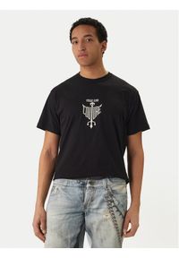 Versace Jeans T-Shirt 80GAHT14 Czarny Regular Fit. Kolor: czarny. Materiał: bawełna #1