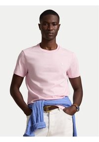 Polo Ralph Lauren T-Shirt 710671438530 Różowy jasny Regular Fit. Typ kołnierza: polo. Kolor: różowy. Materiał: bawełna #1
