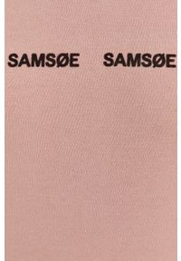 Samsoe & Samsoe - Samsoe Samsoe - Bluza. Okazja: na co dzień. Kolor: różowy. Materiał: bawełna. Długość rękawa: raglanowy rękaw. Wzór: nadruk. Styl: casual #5