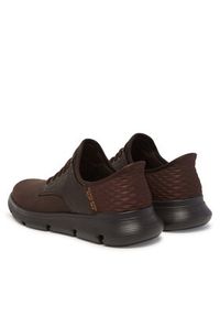 skechers - Skechers Sneakersy Garza-Gervin 205046/CHOC Brązowy. Kolor: brązowy. Materiał: skóra #4