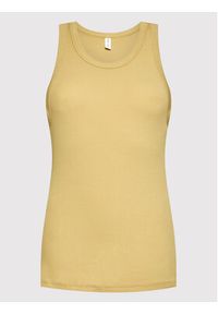 Samsoe & Samsoe - Samsøe Samsøe Top Alexo F00001111 Brązowy Slim Fit. Kolor: brązowy. Materiał: bawełna #4
