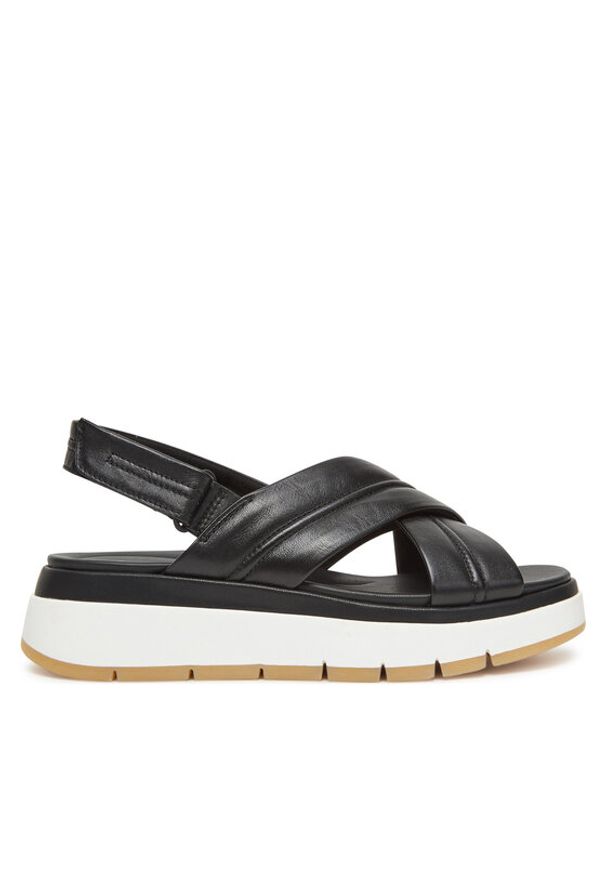 Clarks Sandały Tuscan Cross 26182233 Czarny. Kolor: czarny. Materiał: skóra