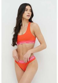 Calvin Klein Underwear stringi kolor czerwony. Kolor: czerwony. Materiał: włókno, materiał #2
