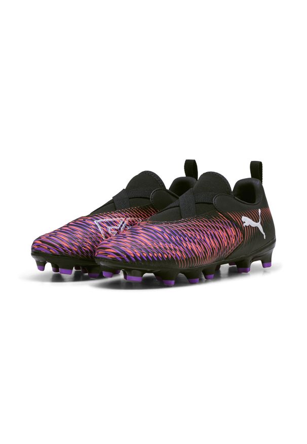 Puma - Młodzieżowe buty piłkarskie FUTURE 8 MATCH LL FG/AG PUMA Black White Glowing Red. Kolor: biały, czarny, czerwony, wielokolorowy. Sport: piłka nożna