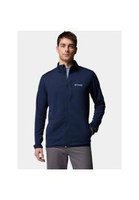 columbia - Sweter Męski Columbia Essential Hike Grid. Kolor: niebieski. Materiał: polar. Sport: turystyka piesza