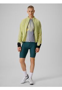 4f - 4F Spodenki kolarskie z żelową wkładką męskie - zielone XL. Kolor: zielony. Materiał: materiał, dzianina. Długość: długie. Sport: kolarstwo #1