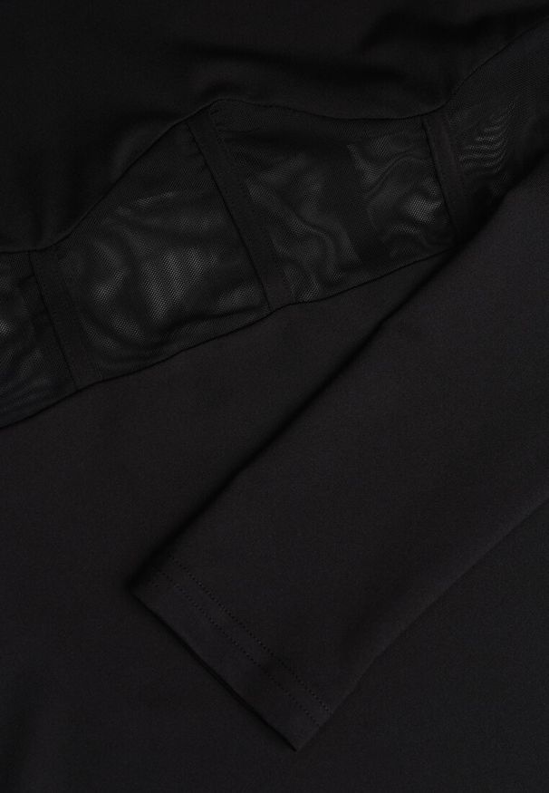 Renee - Czarna Sukienka Vices Bodycon z Transparentną Wstawką Typu Gorset Necotte. Okazja: na randkę, na imprezę. Typ kołnierza: dekolt gorset. Kolor: czarny. Wzór: aplikacja. Typ sukienki: bodycon, gorsetowe
