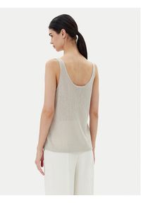only - ONLY Top Frida 15194667 Beżowy Regular Fit. Kolor: beżowy. Materiał: wiskoza